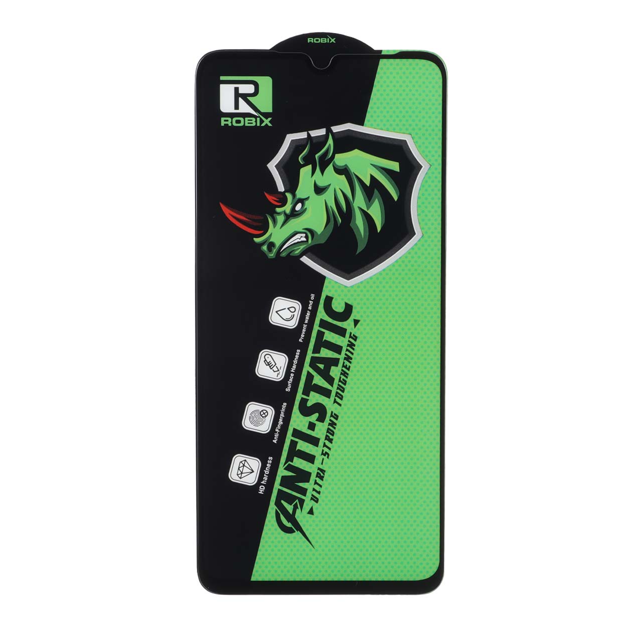 محافظ صفحه نمایش شیشه ای Full Cover Robix Anti Static ESD مدل Samsung Galaxy A07 / A06 / A05s / Realme C51 / Realme C53 / Narzo N53